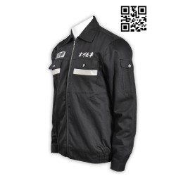J512 black reflective tape coat windbreaker coat design car service maintain repair uniform company supplier  J512 black reflective tape coat windbreaker coat design car service maintain repair uniform company supplier